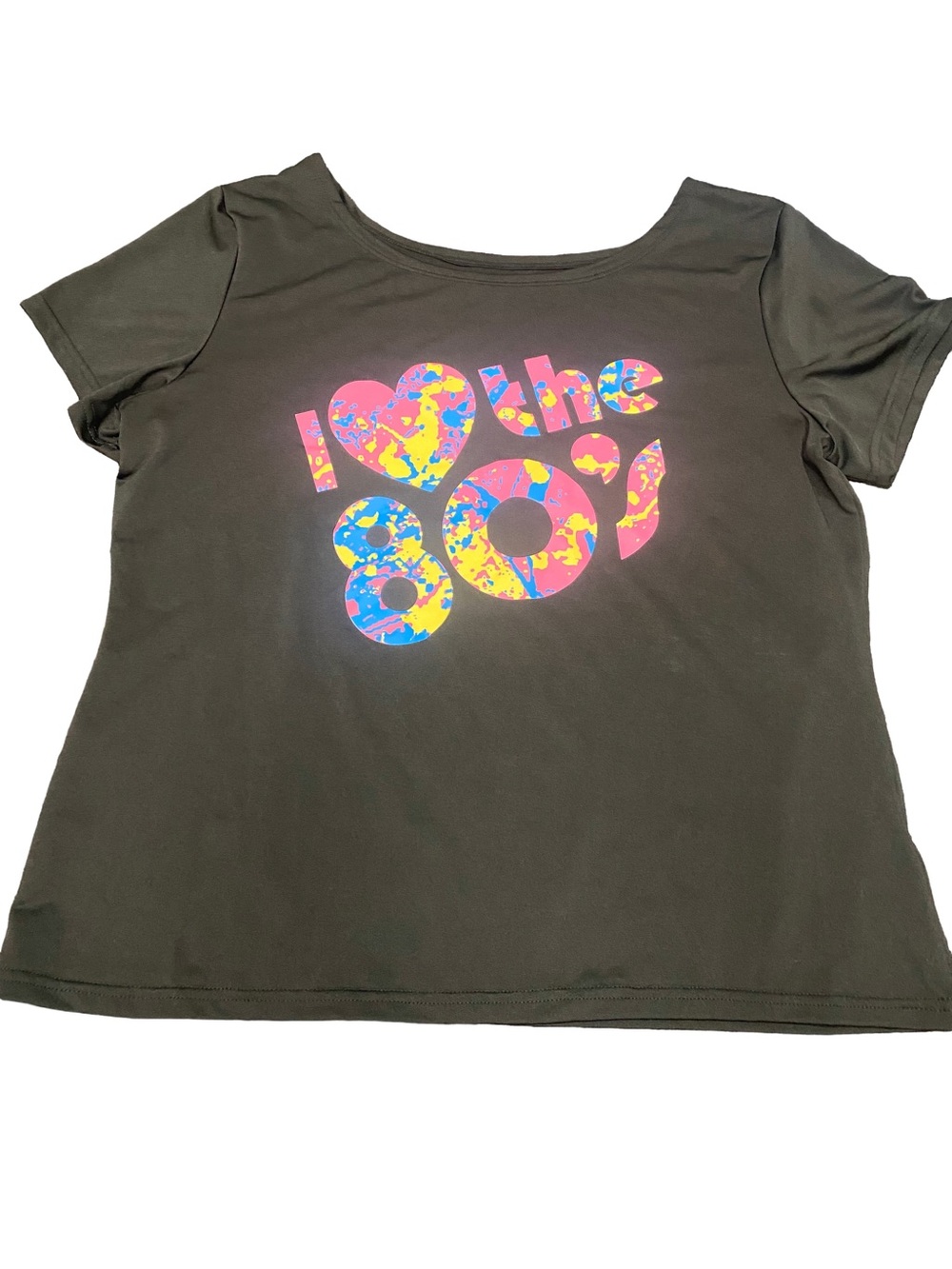Women’s I Love The 80’s Size Medium T-Shirt Short Sleeve Graphic Tee Black